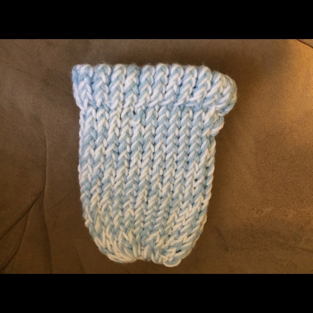 Hand knitted baby hat